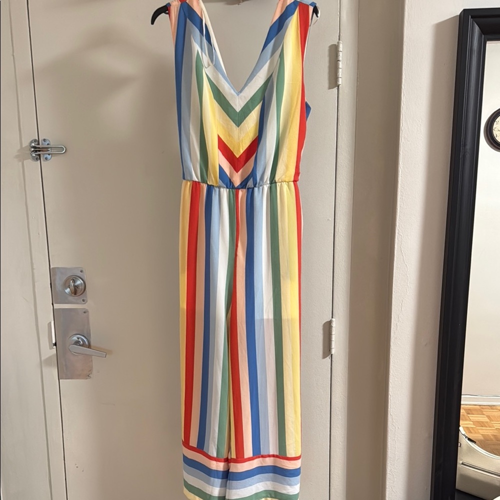 Luxology Colorful Striped Midi Dress